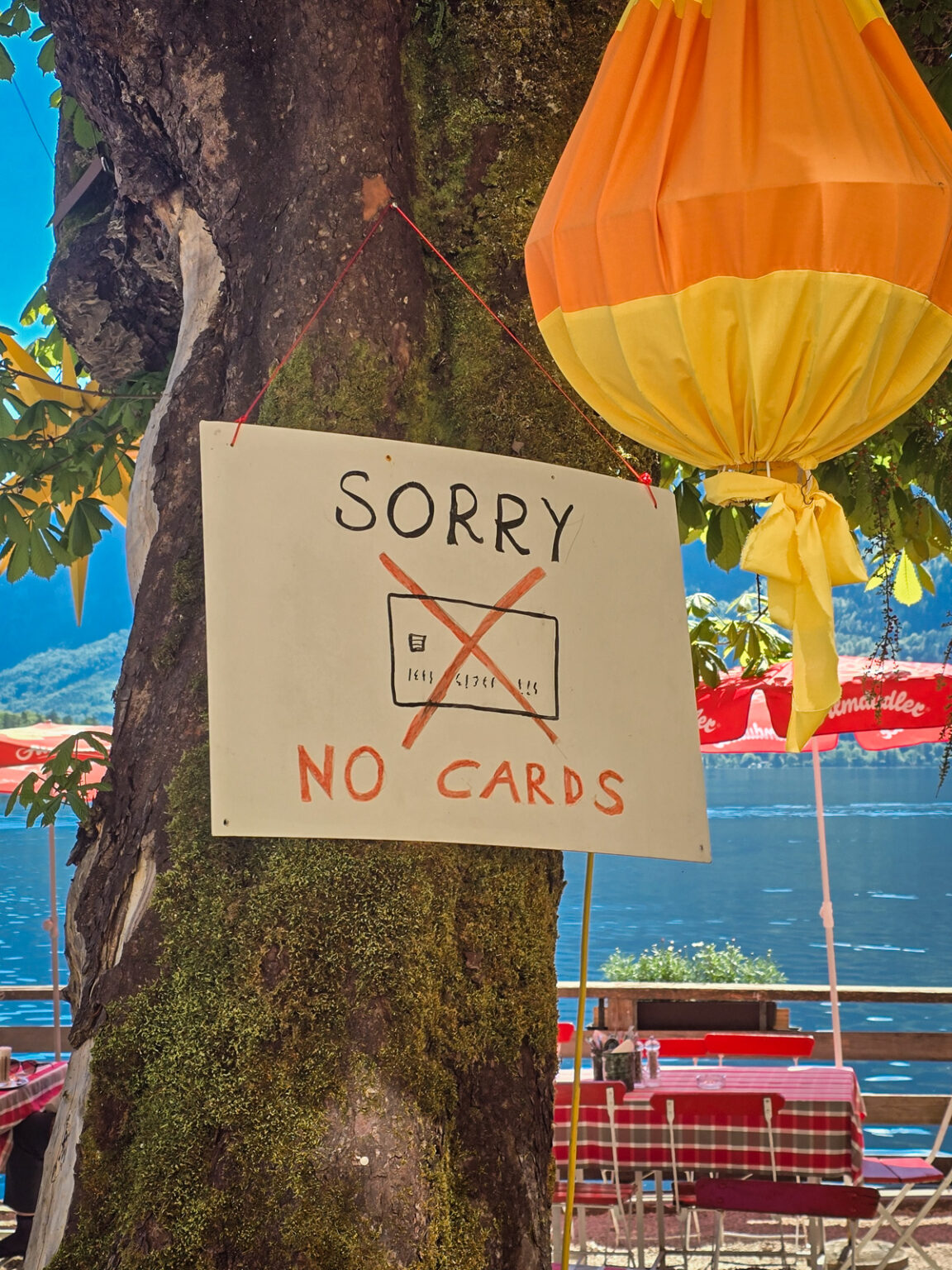 Sorry keine Kartenzahlung in Hallstatt