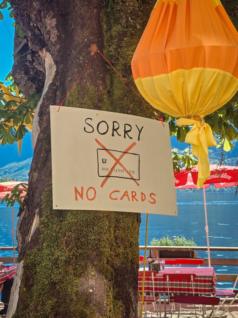 Sorry no card payment in Hallstatt