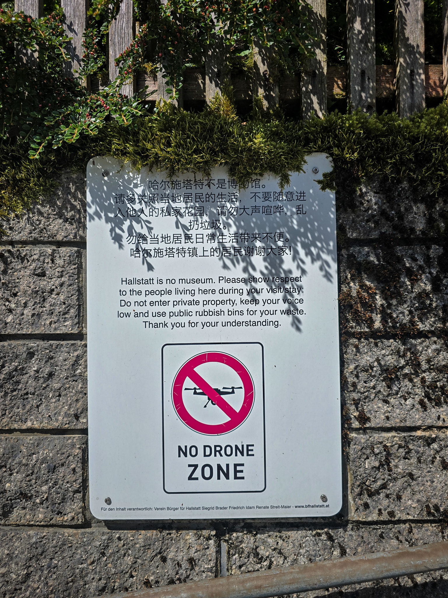 Drohnen Verbot in Hallstatt Oberösterreich
