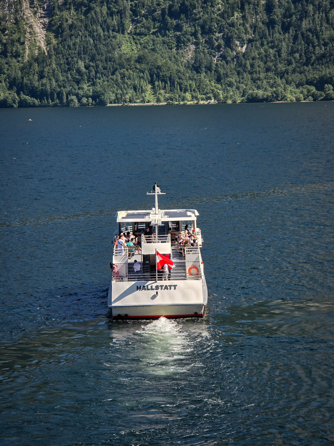 Ship in Hallstatt on the lake