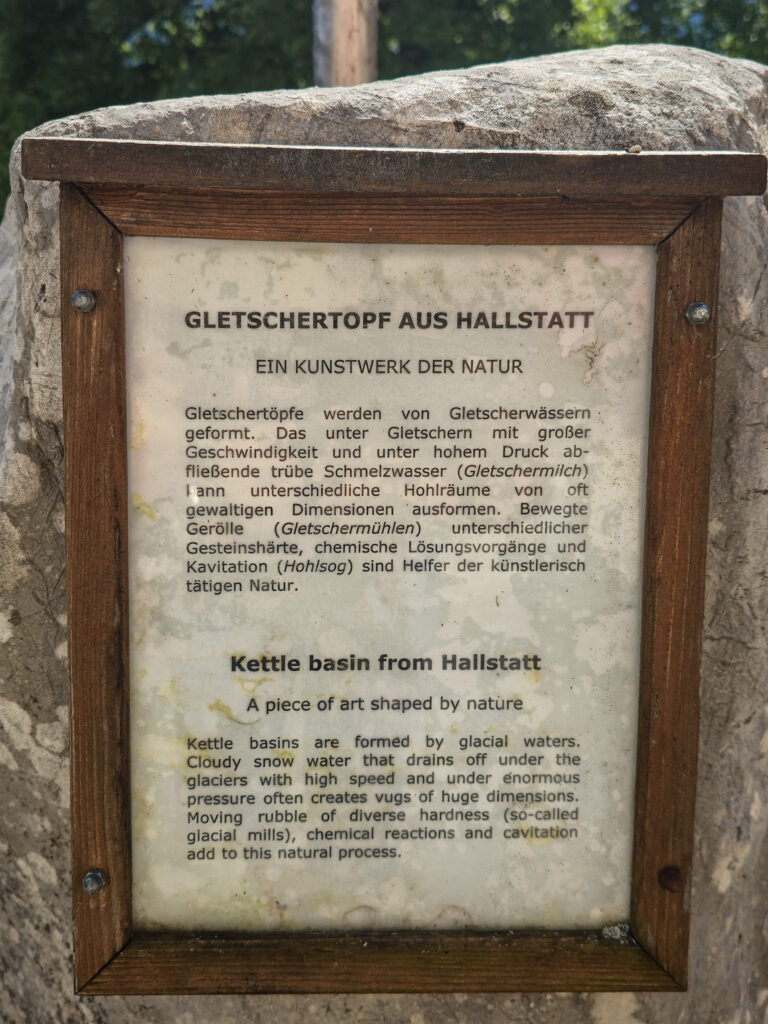Glacier pot in Hallstatt