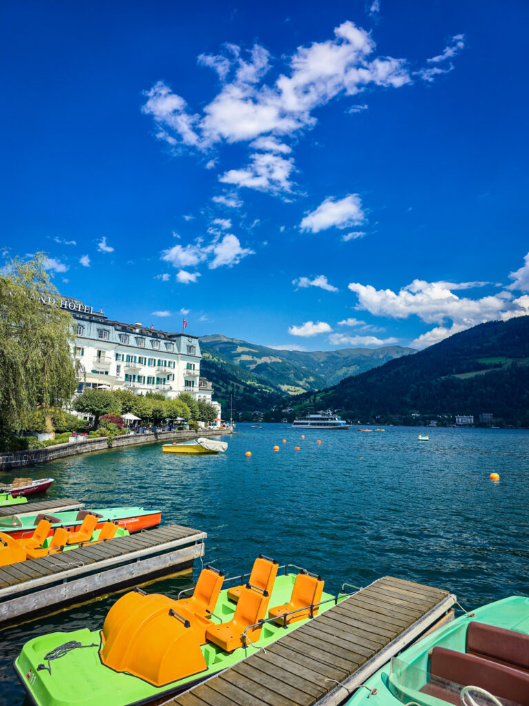 Summer view of Zell am See Grand Hotel