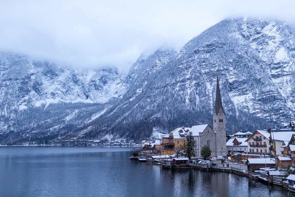 Hallstatt Panorama in Winter