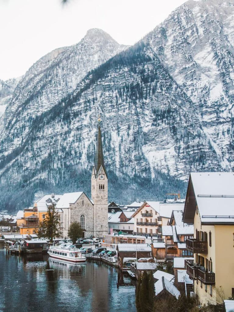 Hallstatt Panoramaview im Winter